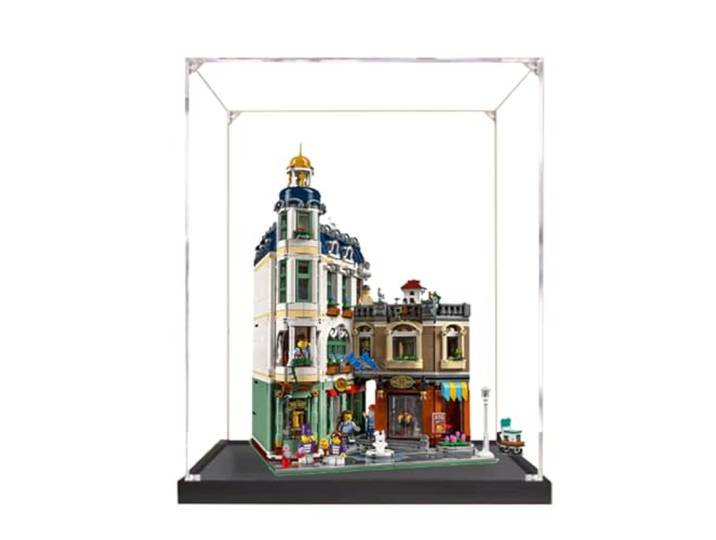 Acryl-Vitrine für Le-go 11371 Shopping Arcade-Modell, staubdichte Displaybox (nur Displaybox) (StyleA 3 mm)