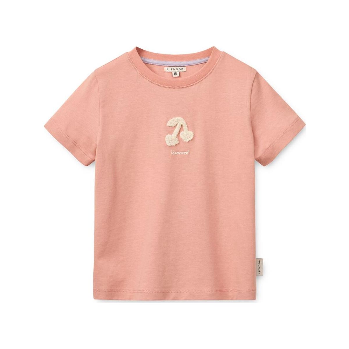 Liewood Francis Placement SS T-shirt cherry heart / rose blush (2844) 74/80 LW21024-2844-74/80-CU