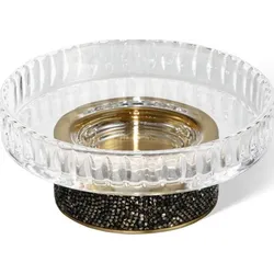 Rocks Seifenschale geriffelt dunkles Metall matte - gold
