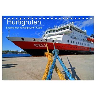Hurtigruten - Entlang der norwegischen Küste (Tischkalender 2027 DIN A5 quer), CALVENDO Monatskalender