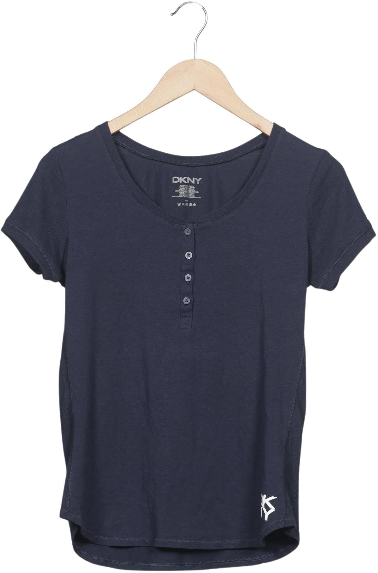 Dkny C Damen T-Shirt, Marineblau, Gr. M, Baumwolle / Modal / Elasthan - Second Hand