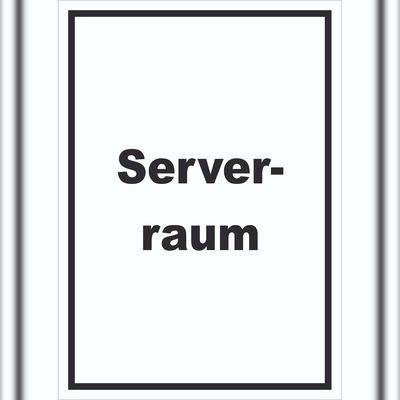 HB-Druck Serverraum Schild mit Text Computer IT PC hochkant A5 Rückseite selbstklebend