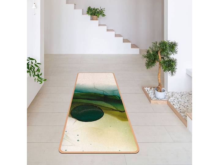 Läufer/Yogamatte Waldspaziergang 183 x 61cm Blau/Grün