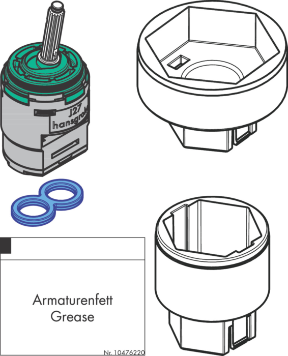 Hansgrohe Joystick - Kartusche J27 96783000 komplett