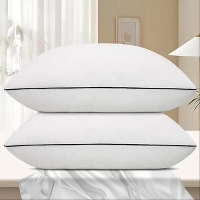 Top Demand Picks Luxury Cooling Bed Pillow For Neck Pain, 3D Microfiber Breathable Cover For Side, Back & Stomach Sleepers 2 pack