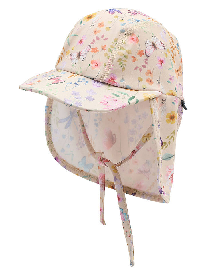 mikk-line Nackenschutzcap in Beige/ Bunt - 86/92