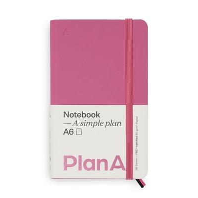 Notizbuch A6 Hardcover Candy Pink Blanko, 192 Seiten