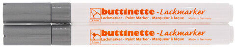 buttinette Lackmarker, silber, 2 Stifte