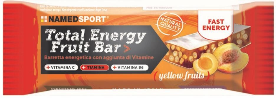 NAMEDSPORT Srl Named Sport - Total Energy Fruit Bar 35g Gusto Frutti Gialli - Barretta Energetica per Prestazioni Ottimali
