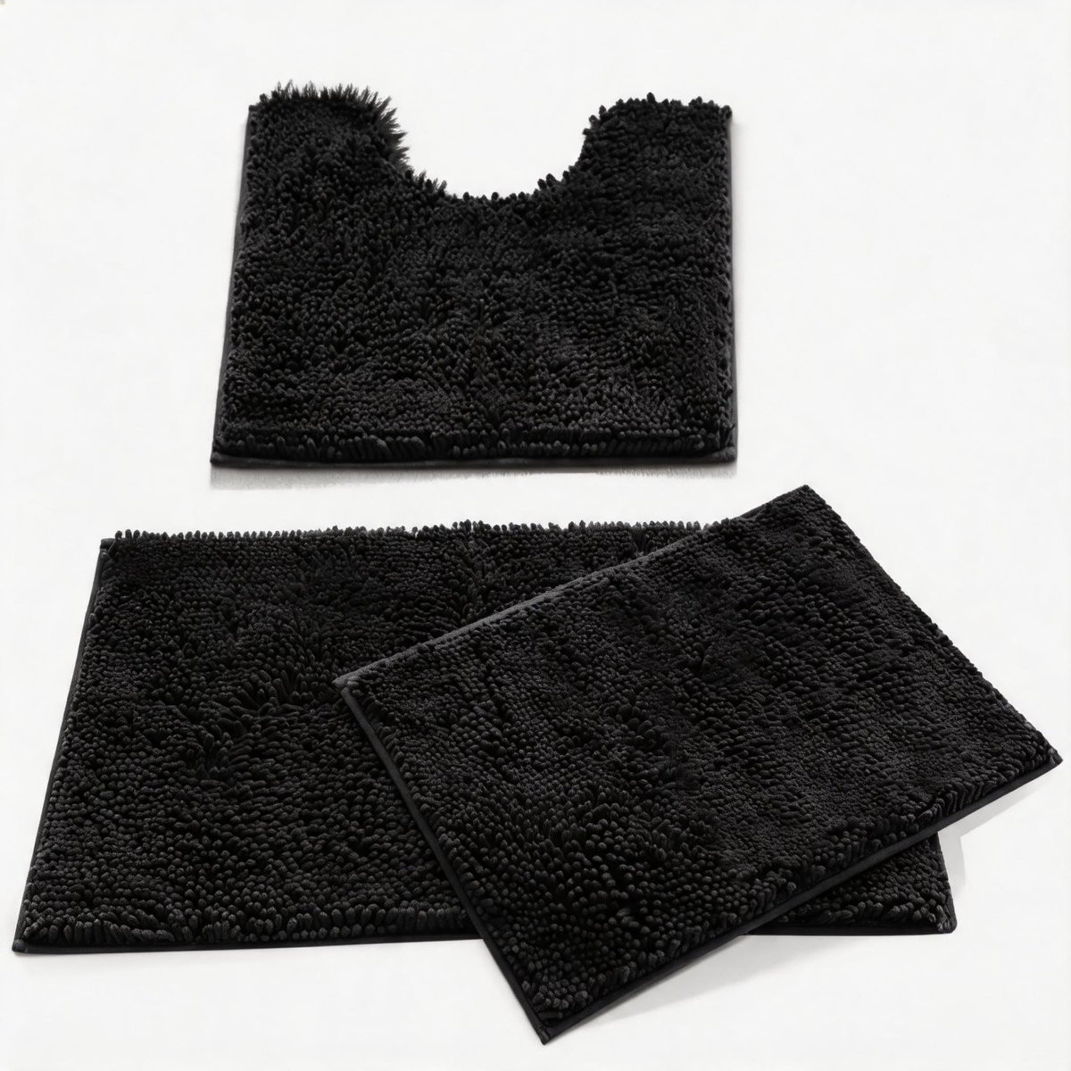 Omgoods - 3-delige super zachte badmat set met antislip voor volwassenen