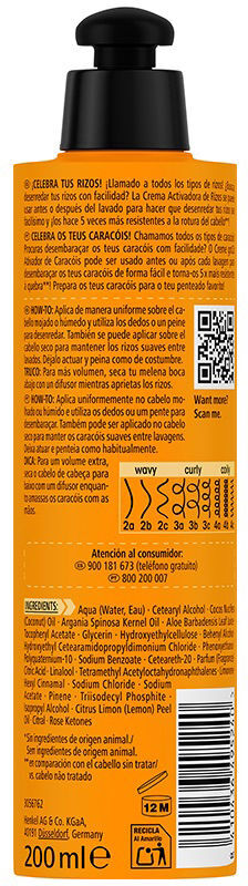 Schwarzkopf Mass Market Creme ativador de cachos GOT2B Curlz 200 ml