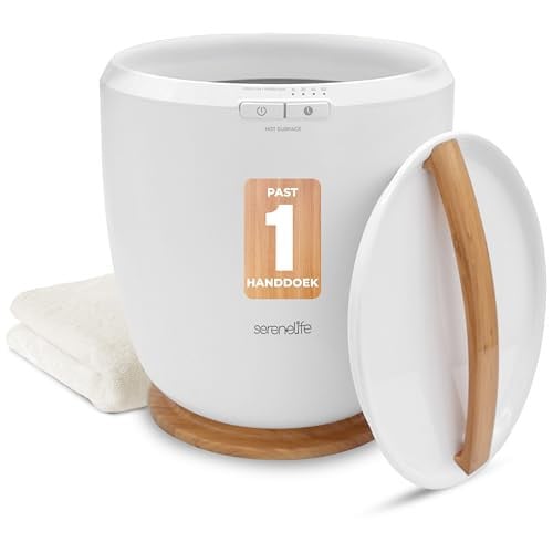 SereneLife Handdoekwarmer met geurfunctie en automatische uitschakeling voor badjas of handdoek