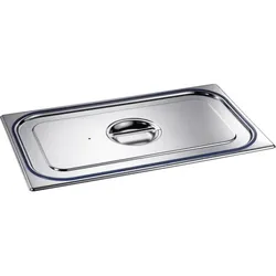 B.PRO GN-Deckel 18/10 Edelstahl, mit Griffmulde, GN: 1/2