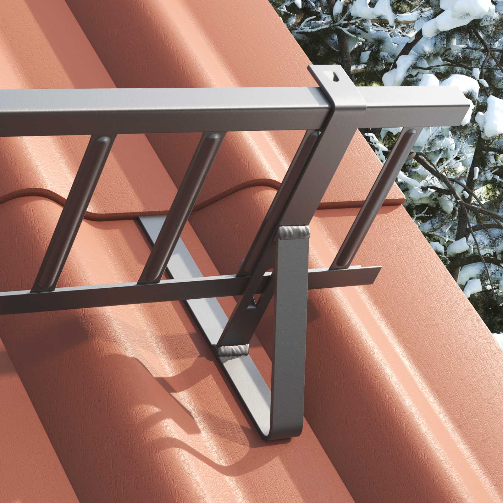 vidaXL Support de Garde Neige 6 pc Anthracite 29,5 x 3 x 34,5 cm Acier