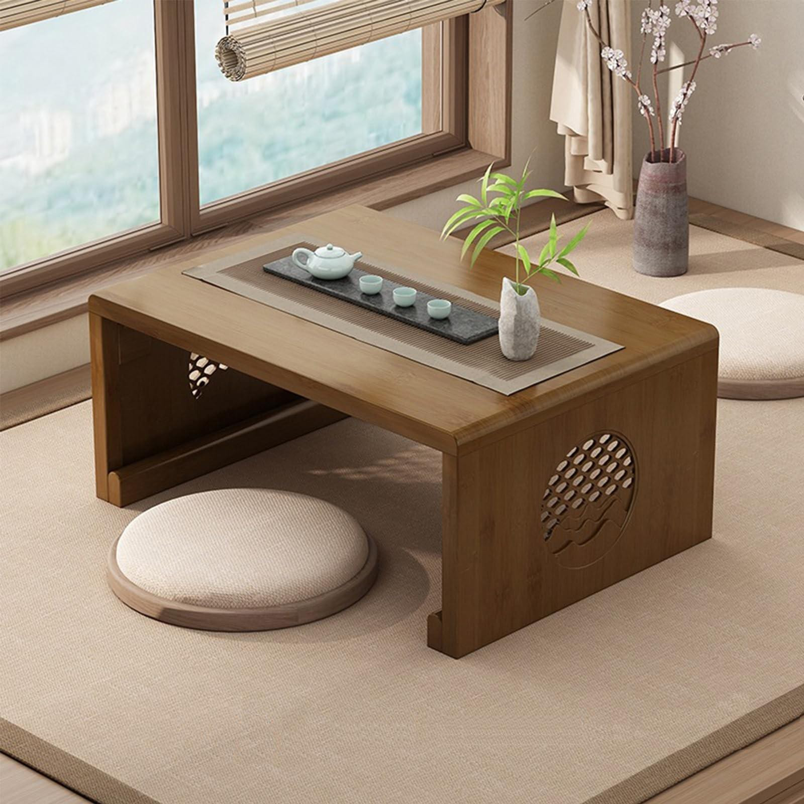 Vouwbare Japanse Koffietafel van Bamboe voor Meditatie