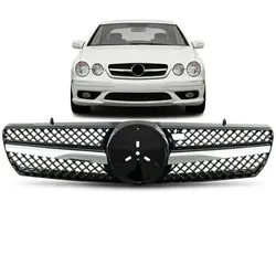 Sportgrill Chrom & Schwarz passend für Mercedes-Benz CL-Klasse C215 Coupé 1999-2006