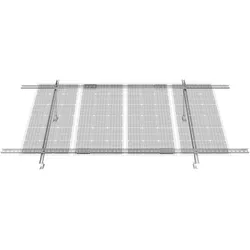 VEVOR Solarmodul Halterungen, 30°-60° verstellbare Solarmodulhalterungen für 1-4 Solarmodule, Montage-Set für Solarmodule, Befestigungssystem für Bauernhöfe, Wohnmobile, Boote, Off-Grid-System