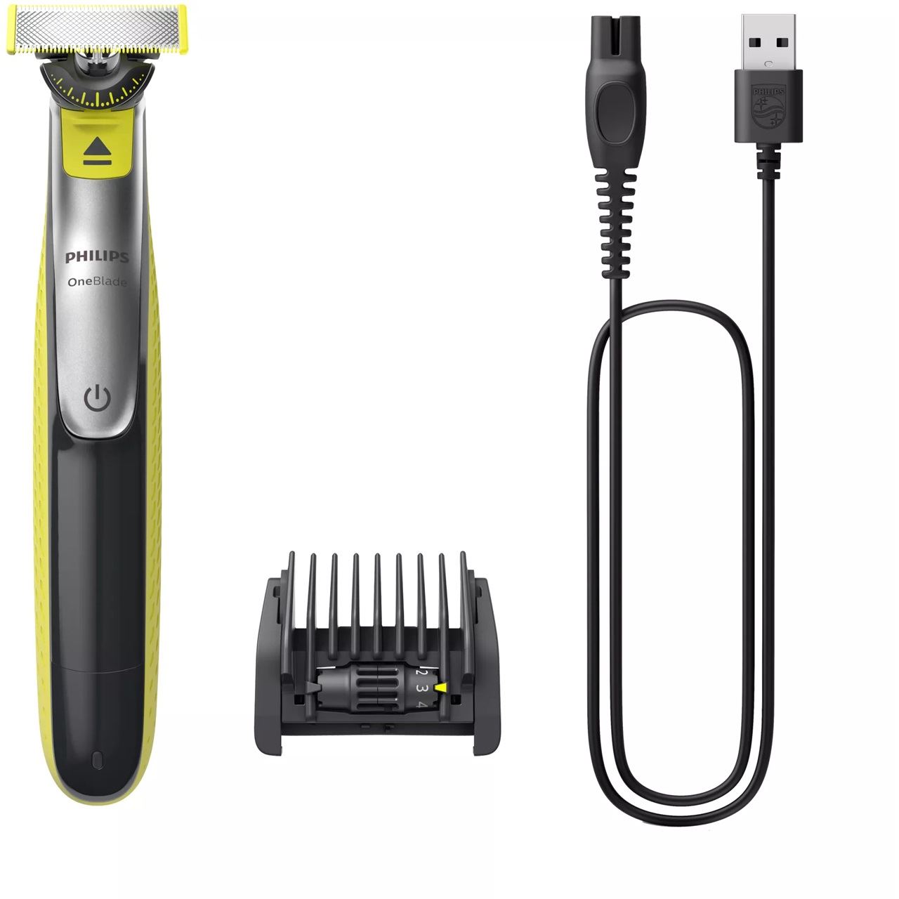 Philips Rasierer QP2734/23 / OneBlade 360 Face Anthrazit, Limette