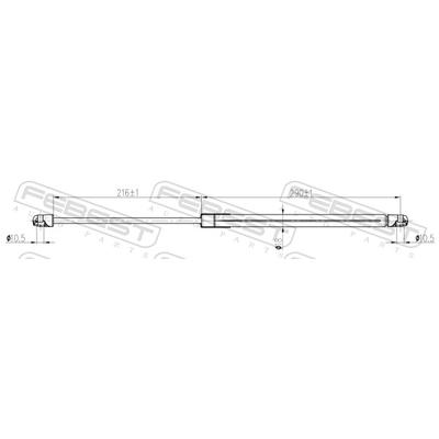 FEBEST Gasfeder, Koffer-/Laderaum 15117-002 für CHERY