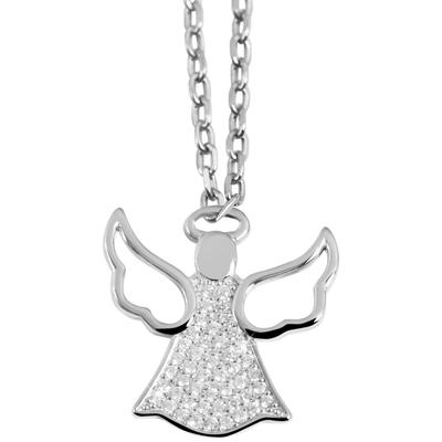 Engelanhänger AKZENT "Emeli" aus 925 Sterlingsilber, rhodiniert, langlebig", silber (silberfarbig), Schmuckanhänger, Damen, Silber 925 (Sterlingsilber)