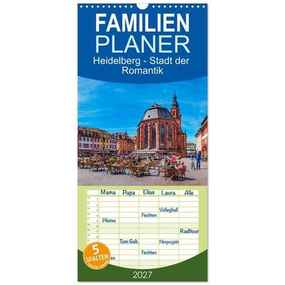 Familienplaner 2027 - Heidelberg - Stadt der Romantik mit 5 Spalten (Wandkalender, 21 x 45 cm) CALVENDO