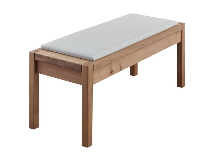 Venda Bettbank, Champagner, Eiche Bianco, Holz, Textil, Eiche, massiv, 120x46.3x40 cm, Schlafzimmer, Bett, Bettgestelle- Einzelteile, Bettbank
