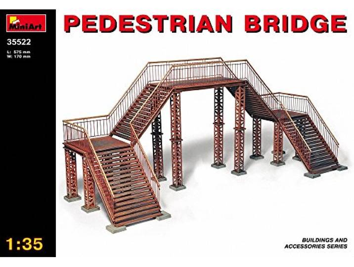 Miniart 1:35 Schaal Voetgangersbrug Plastic Model Kit