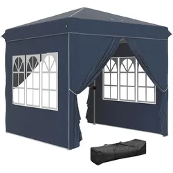 Pavillon 2,5x2,5m wasserabweisend Stabil Winterfest Pop-up Faltpavillon Garten