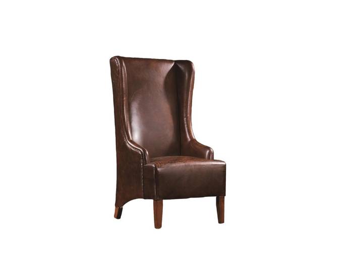 Xlmoebel Ohrensessel Echtleder Relaxsessel Vintage Cigar im zeitlosen Design (Ohrensessel), Hergestellt in Europa