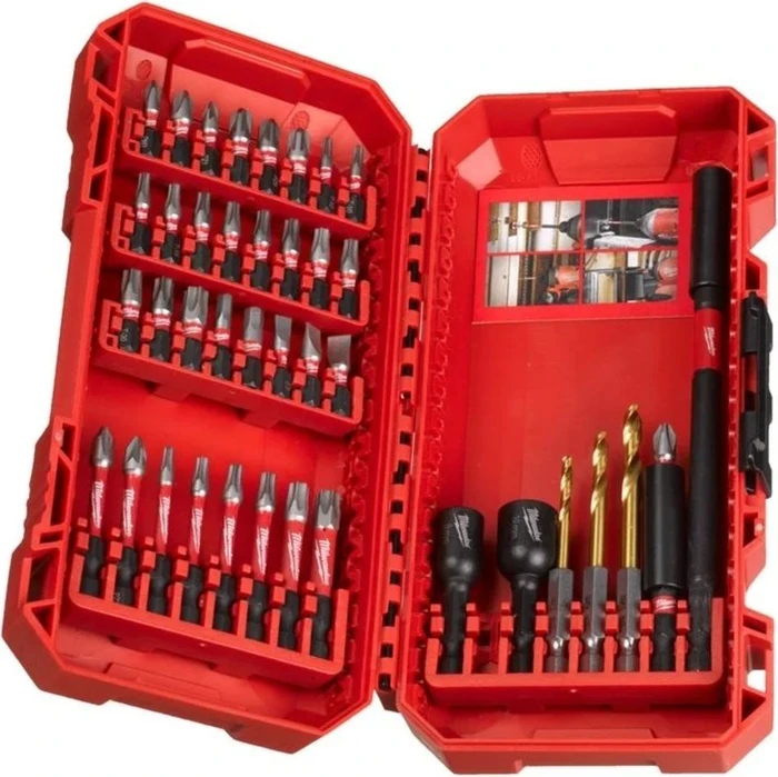 Milwaukee 40 dalių smūginių antgalių rinkinys SHW (4932492004)
