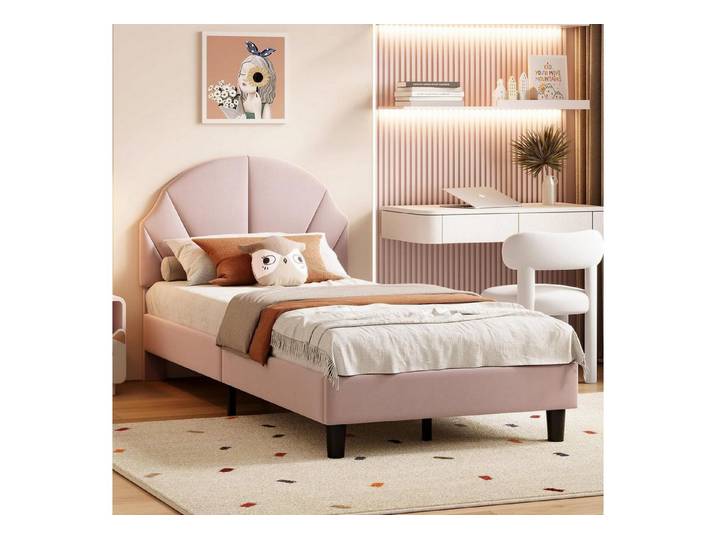 LuxusKollektion Polsterbett Polsterbett 90x200 cm Rosa