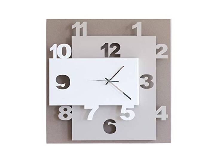 Arti E MESTIERI Arts et métiers or2869 C62 Horloge Murale\, Métal\, Beige/Noisette/Blanc\, 40 x 8 x 40 cm