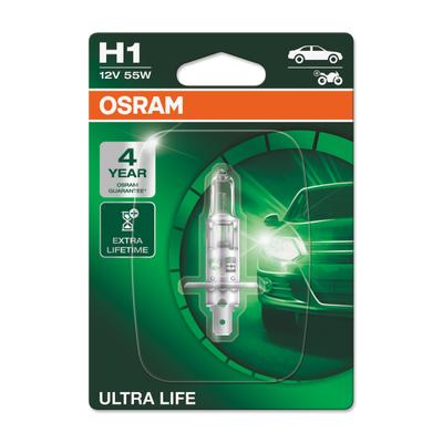 OSRAM Glühlampe, Abbiegescheinwerfer ULTRA LIFE H1 64150ult