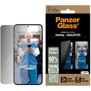 PanzerGlass Displayschutzfolie Privacy, für Samsung Galaxy S25, Galaxy S24 aus Hartglas