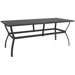 DELUKE Gartentisch TOMMI Anthrazit 190x80x72 cm Stahl | Outdoortisch Bistrotisch Terrassentisch