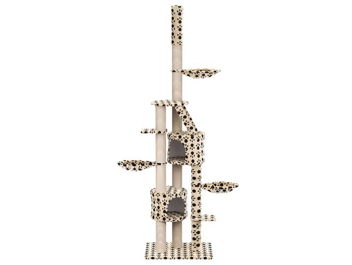 Katzenbaum BALU 265 cm beige mit Pfoten