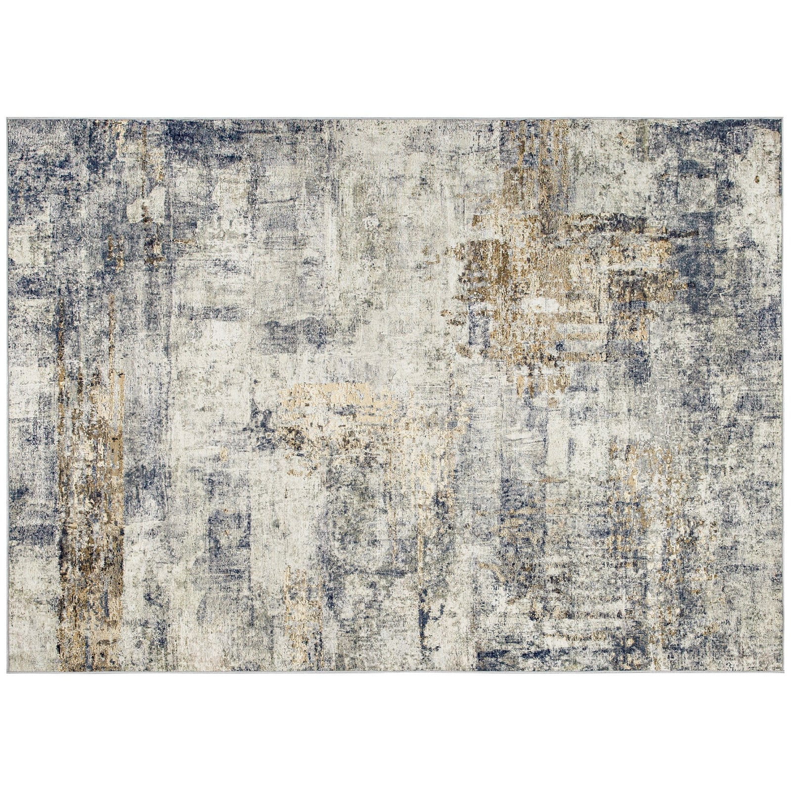 HOMCOM Woonkamer tapijt met abstract modern patroon, Grijs, Polyester