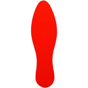 Djois Bodenmarkierung Fuß rot, 29 x 9 cm, wasserfest, 10 Stück