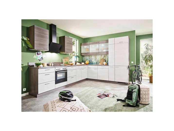 Welnova Küchenleerblock, Eiche, 335x275 cm, Made in Germany, in den Filialen seitenverkehrt erhältlich, Küchen, Küchenzeilen & Küchenblöcke, Küchenzeilen ohne Geräte