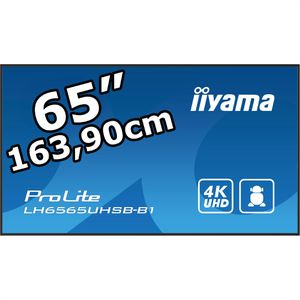 Iiyama Digital-Signage ProLite LH6565UHSB-B1, 64,5 Zoll, 4K UHD 3840 x 2160, 800 cd/m², 24/7 Betriebszeit