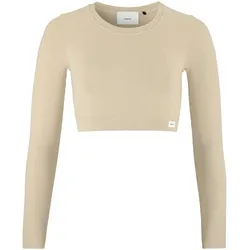 CRAFT Collective Rib Cropped langarm Trainingsshirt Damen 608000 - hay L/XL