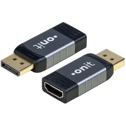 2x Onit DisplayPort zu (DisplayPort, HDMI), Video Adapter, Schwarz