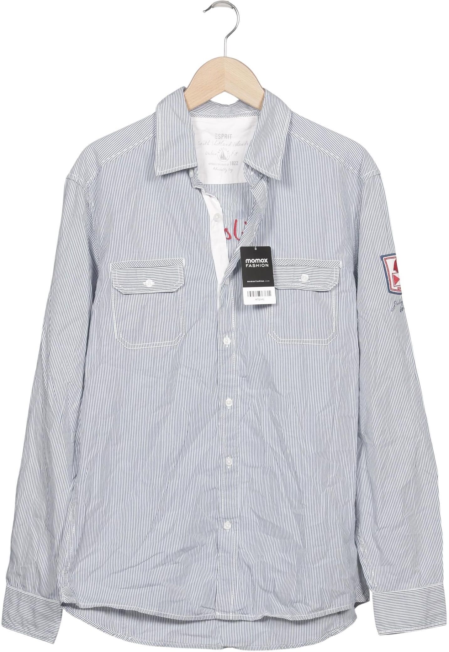 Esprit Herren Hemd, Mehrfarbig, Gr. L, Baumwolle - Second Hand