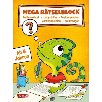 Rätseln für Kinder ab 8: Mega Rätselblock - Zahlenrätsel, Labyrinthe, Teekesselchen, Wortknobeleien, Quizfragen, Taschenbuch von Jasmin Riter, Carlsen