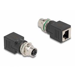 Delock M12 / RJ45 Netzwerk Adapter Kabel [1x M12-Buchse - 1x RJ45-Buchse] Schwarz 60064