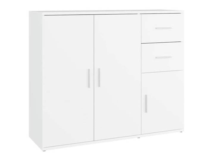 HGFDVCMR Sideboard Weiß 91x29,5x75 cm Kommode Holzwerkstoff Vielseitige Anrichte für Wohnzimmer und Flur, stabile Oberplatte für Dekoration, zeitloses Design in modernem Weiß.