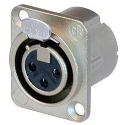 Neutrik NC3FD-LX-HA, Audio Stecker, Silber