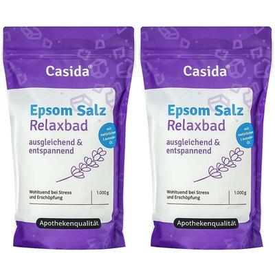 Epsom Salz Relaxbad mit Lavendel 2x 2x1 kg Badesalz