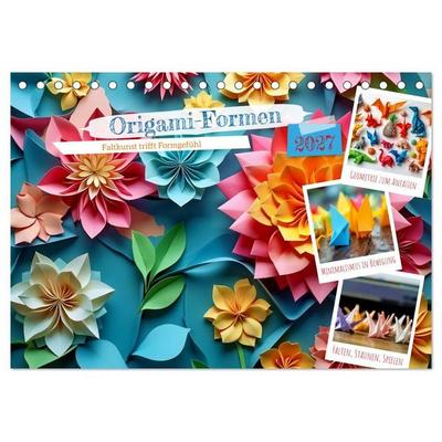 Origami-Formen (Tischkalender 2027 DIN A5 quer), CALVENDO Monatskalender