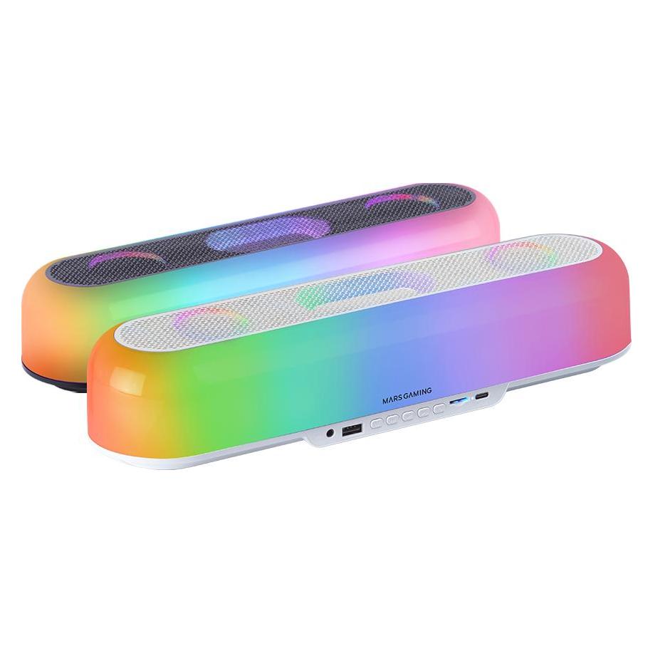 Mars Gaming Enceinte Barre De Son Msb-Orb RGB (Blanc) (MSBORBW)
